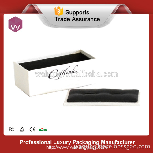 new colorful packaging leather cufflink box wholesale